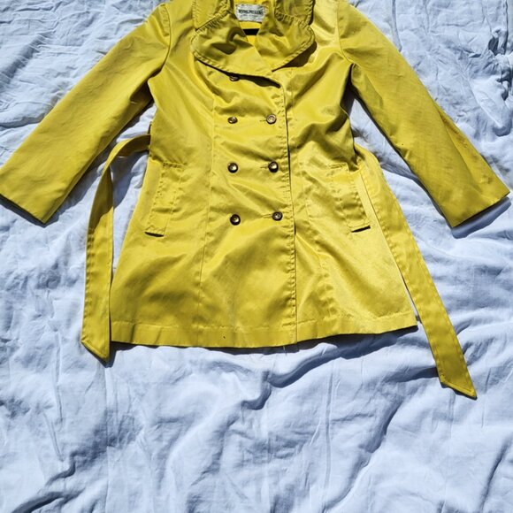 Lemon Yellow Vintage mid-length coat (1960s) - brand Irving Posluns - Picture 7 of 7